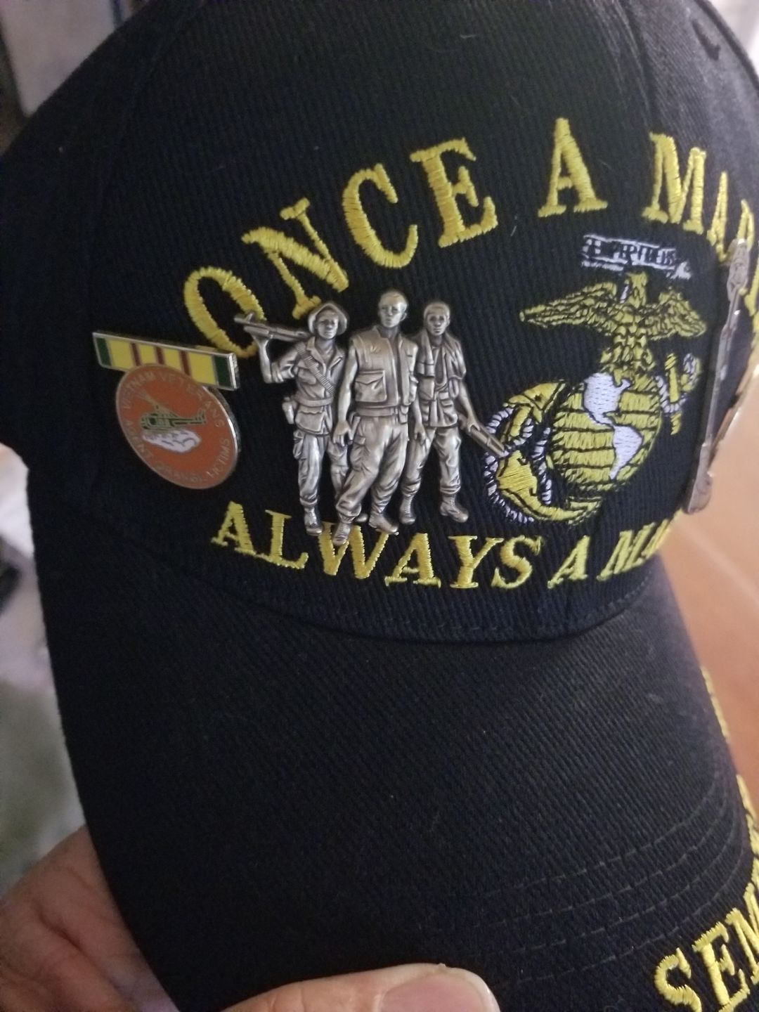 Customer photo review of Vietnam Veteran Pin