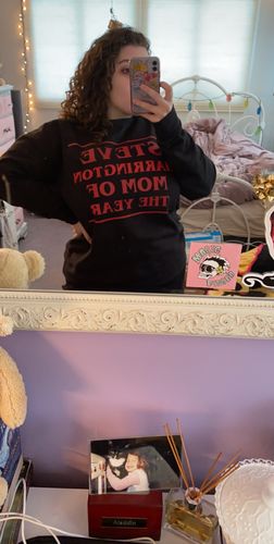 Customer photo review of Steve Harrington Mom Of The Year Sweatshirt