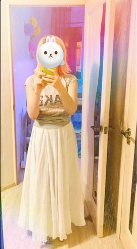 Customer photo review of elastic wasit bohemian maxi skirt A002#