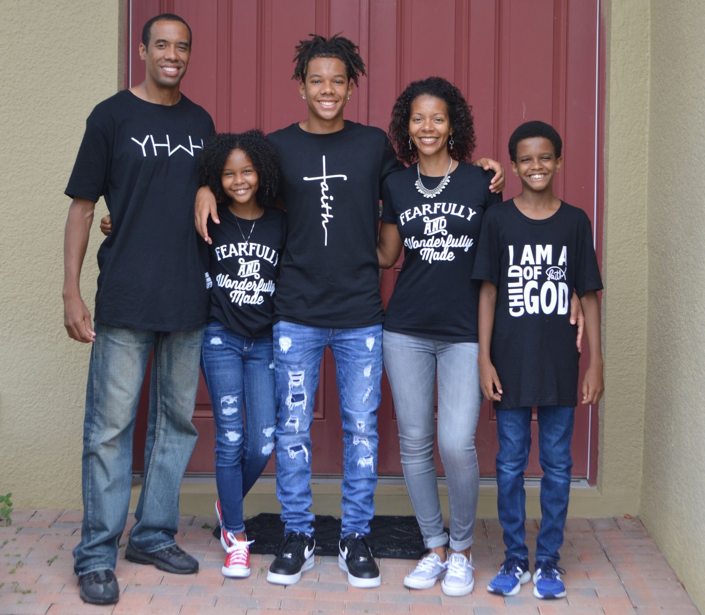 Customer photo review of YHWH  Swoop Tee (Black)