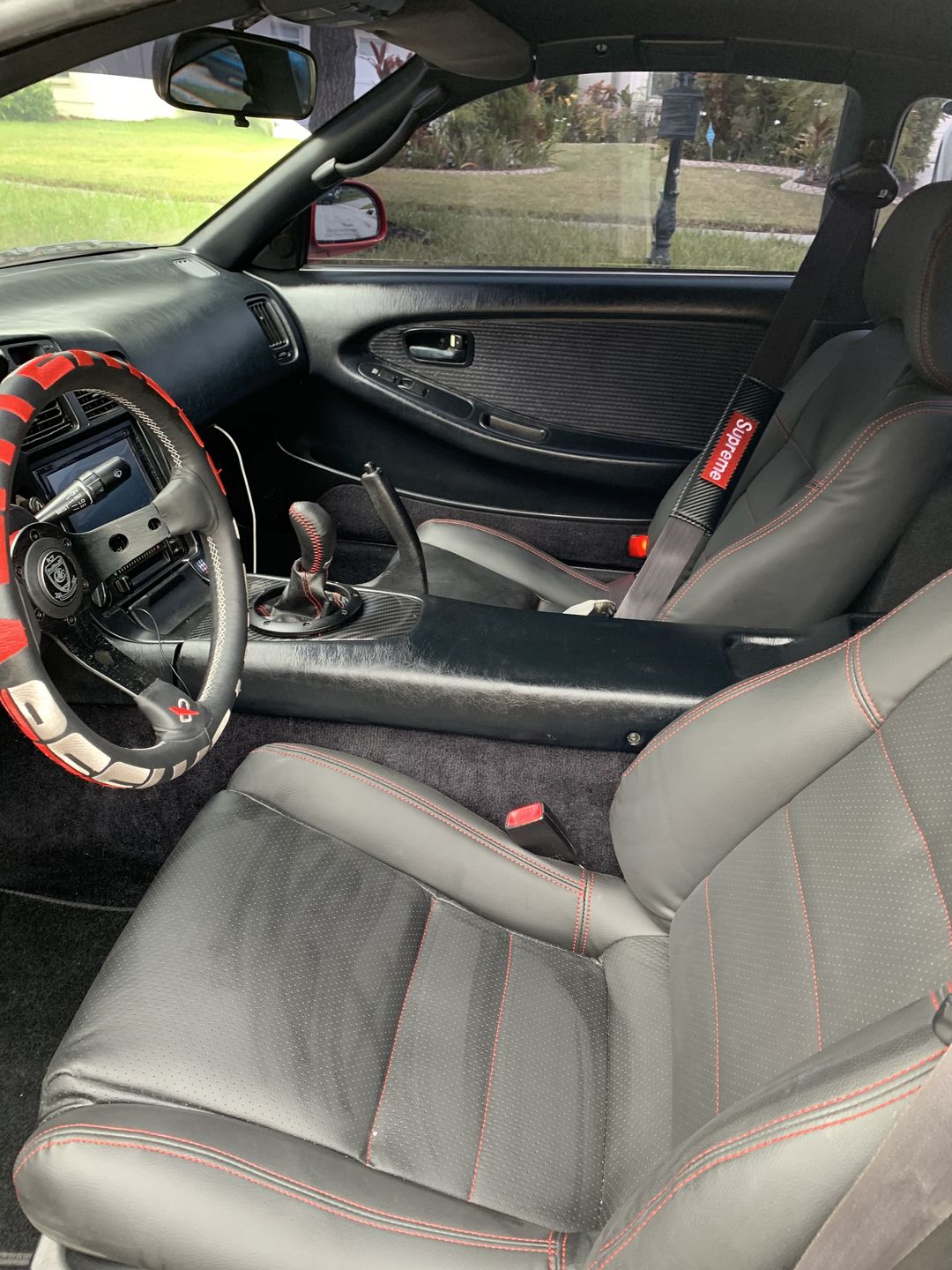 Customer photo review of MR2Heaven OEM Plus Seat Covers (Black, TAN, Black W/ Red Stitching, Black/Red Hybrid)