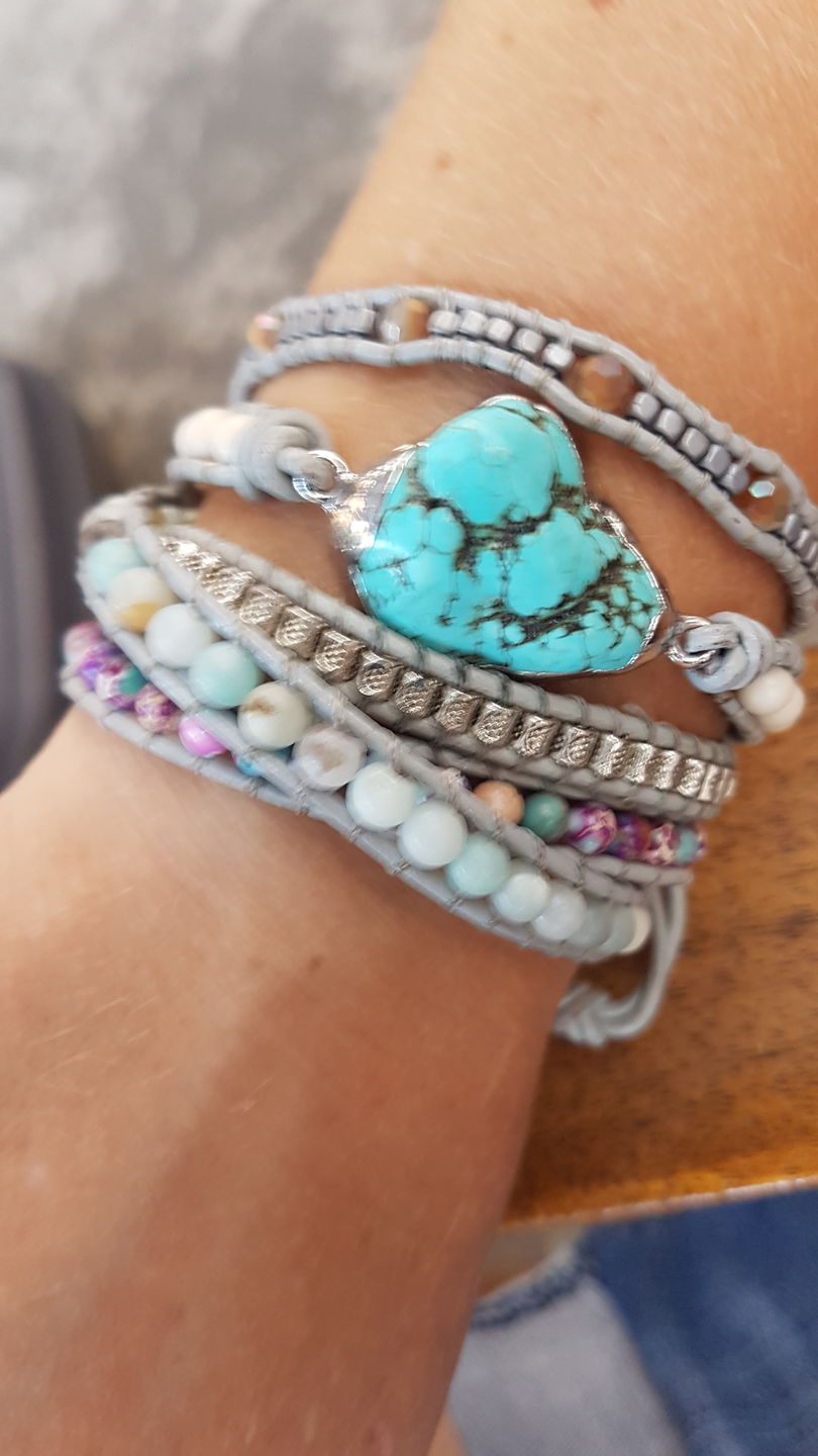 Customer photo review of OPTIMISMUS Wickelarmband Türkis