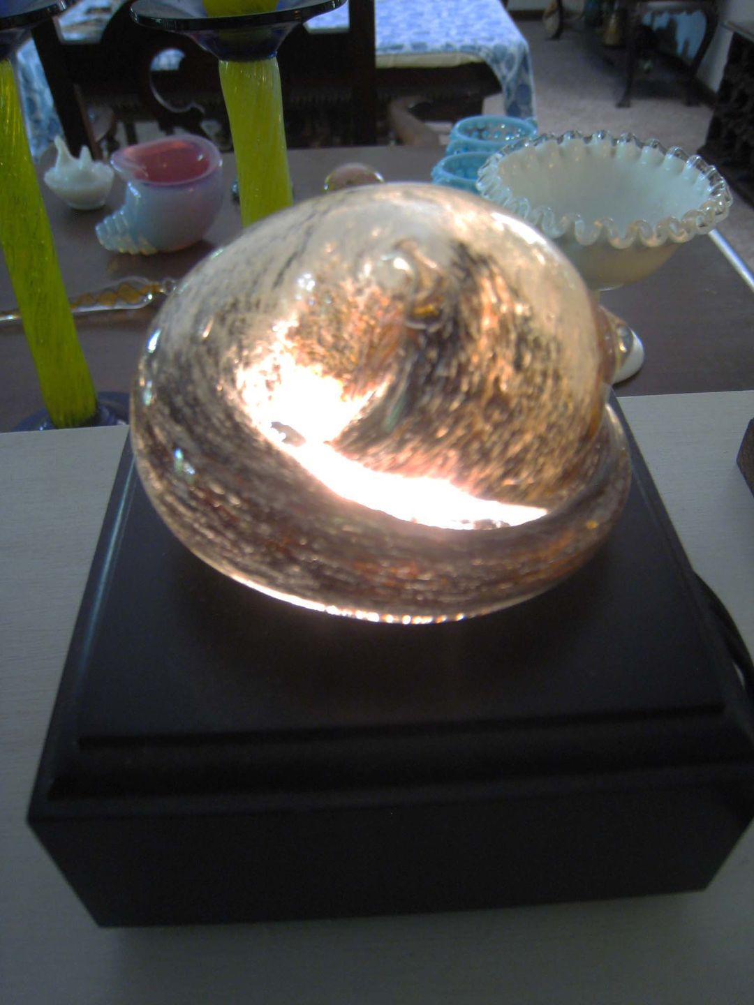 Customer photo review of Calico Sleeping Cat with Infused Cremation Ashes