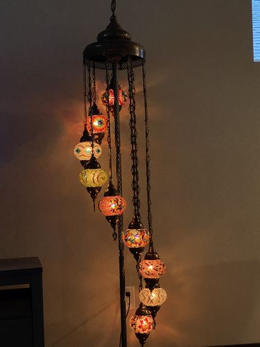 Customer photo review of *HANDMADE* MOSAIC GLOBE LAMP (FAST & FREE 5 DAY EXPEDITED SHIPPING)