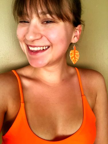 Customer photo review of The Book of Pop Out Earrings