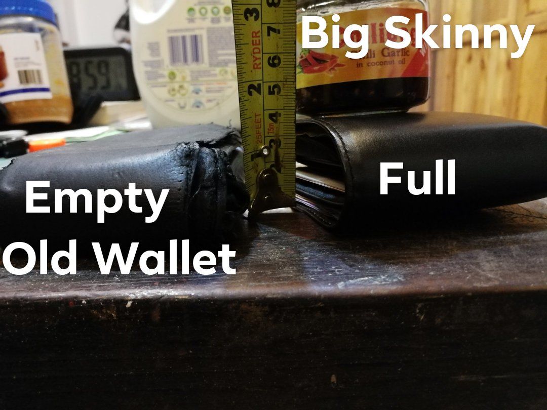 Customer photo review of RFID Blocking Leather L-Fold Wallet Black