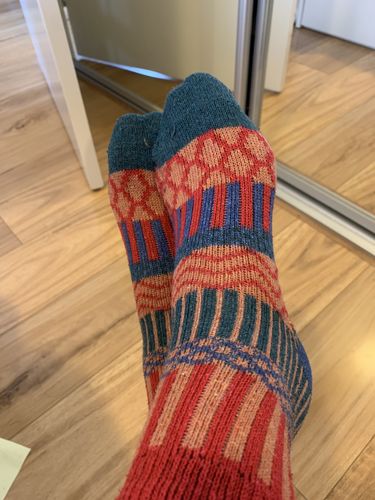 Customer photo review of Beautiful Pattern Winter Thermal Socks