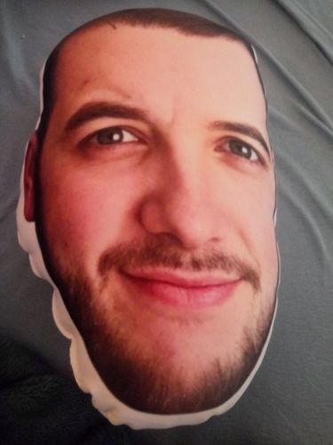 Customer photo review of Create A Custom Face Pillow