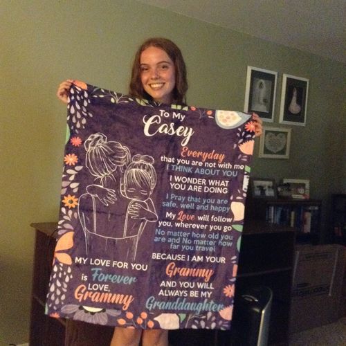 Customer photo review of Granddaughter Blanket - FL