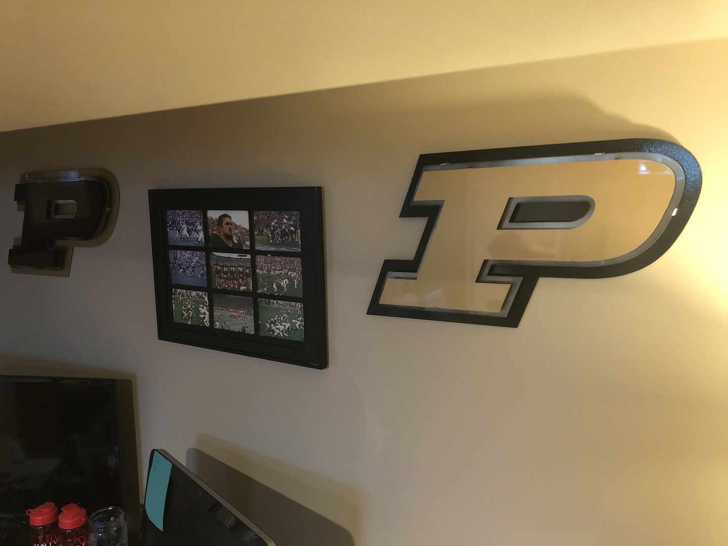 Customer photo review of Purdue University "Motion P" 3D Vintage Metal Artwork Black on Gold