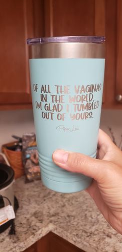 Customer photo review of Personalized (CUSTOM) Laser Etched Tumbler