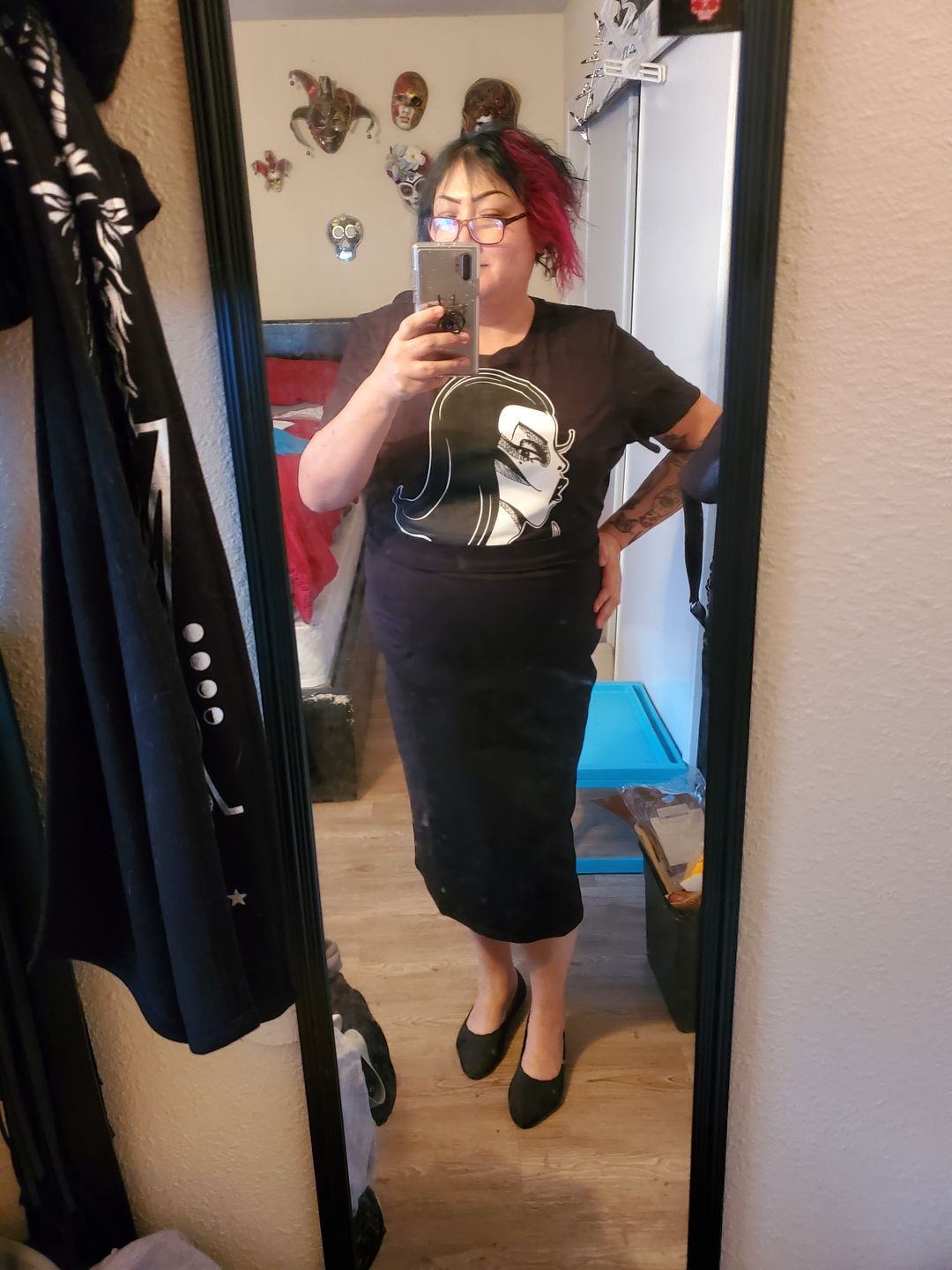 Customer photo review of Vamp Pencil Skirt in Black