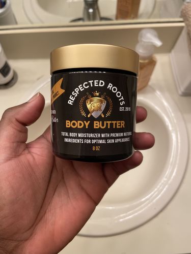 Customer photo review of Respected Roots Body Butter (Original Scent 8oz)