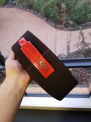 Customer photo review of PR Powerlifting 13mm Belt w/ Lever Buckle - Black/Red