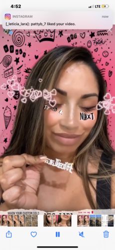 Customer photo review of Double Plated Gothic Angelina Style Name Necklace