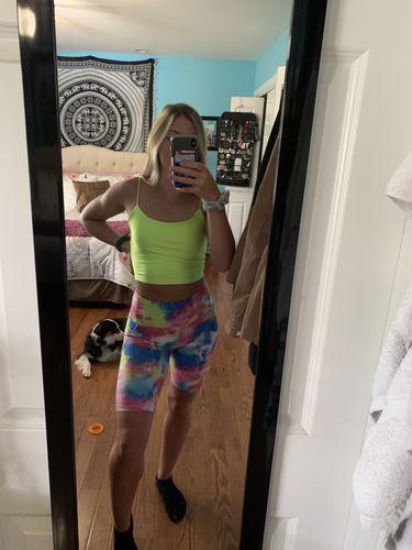 Customer photo review of Pocket Biker Shorts - Tie Dye