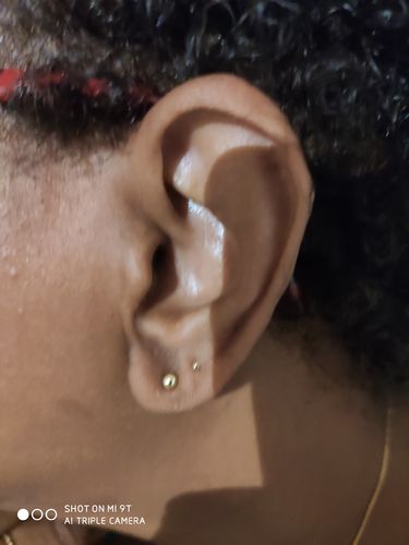 Customer photo review of Boucles d'oreilles Boules