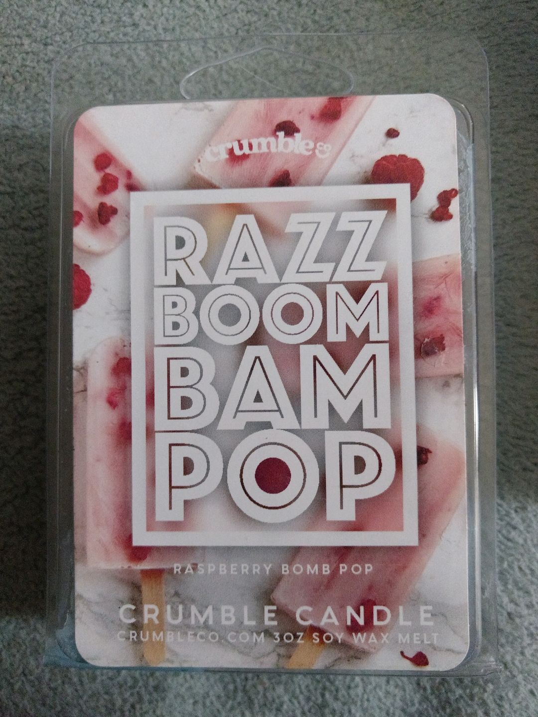 Customer photo review of Razz Boom Bam Pop! Wax Melts