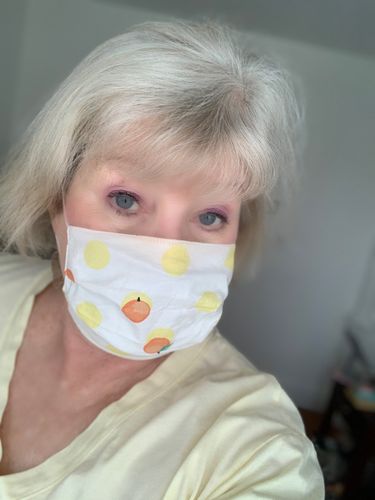 Customer photo review of Cloth Mask w/ Pouch and 10 Filters in Multiple Prints