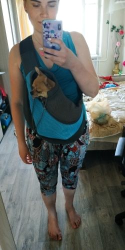 Customer photo review of Petyfy™ Shoulder Dog Bag