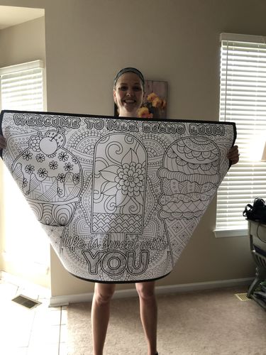 Customer photo review of Sweet Ice Cream GIANT Coloring Poster, ***Instant Digital Download***