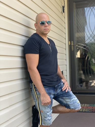 Customer photo review of Denim Shorts Black Wash (M7163D)