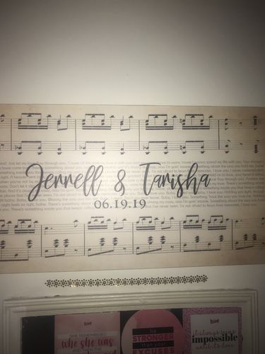Customer photo review of Custom Couple Music Premium Canvas - Ready to Hang