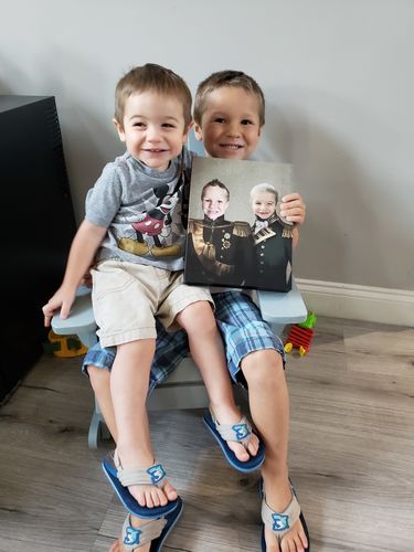 Customer photo review of The Brothers In Arms - Custom Canvas