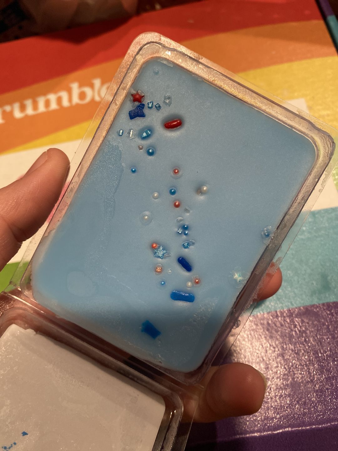 Customer photo review of Razz Boom Bam Pop! Wax Melts