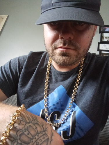 Customer photo review of PATTERNED BELCHER CHAIN & BRACELET (GIFT)