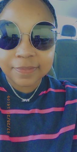 Customer photo review of Block Mini Name Necklace with Cuban Chain