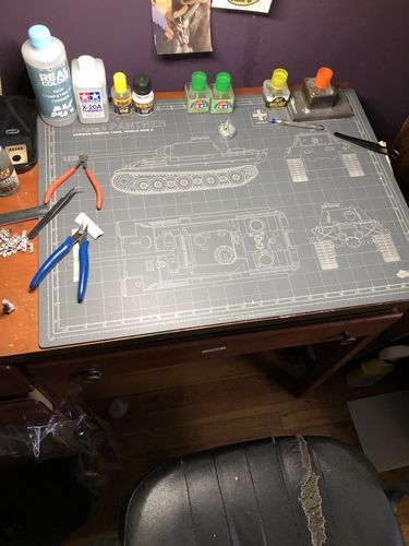 Customer photo review of PANTHER TANK MODEL BUILDER'S CUTTING MAT 18x24