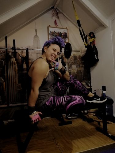 Customer photo review of Guantes Pesas GRAB Mujer