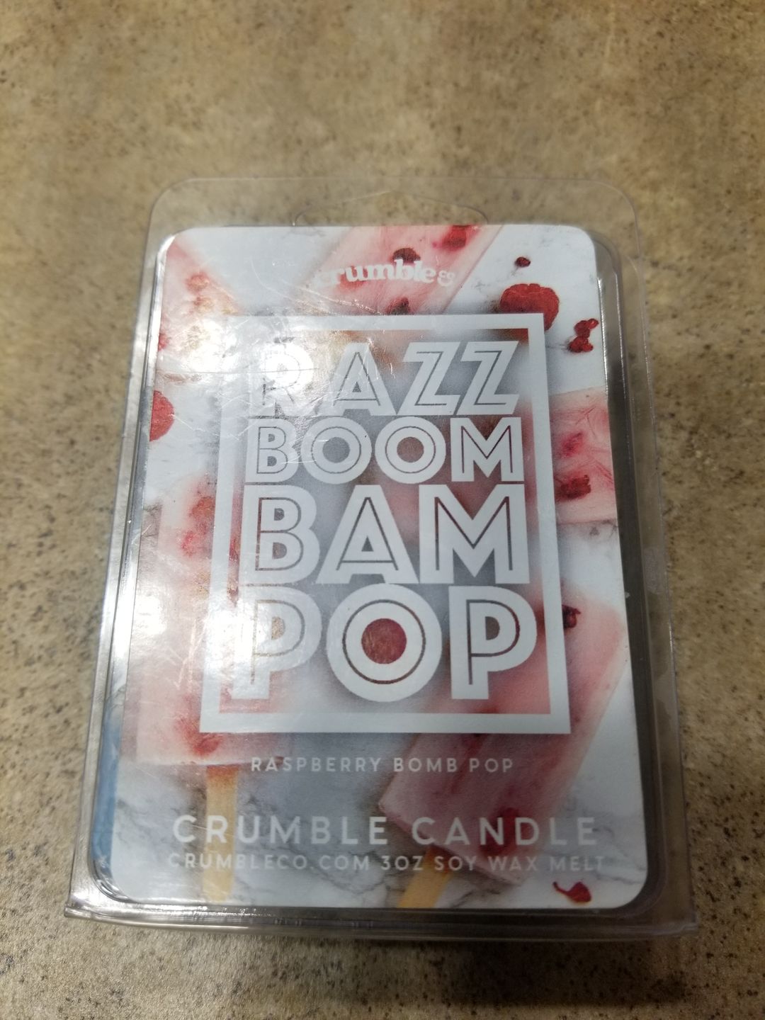 Customer photo review of Razz Boom Bam Pop! Wax Melts