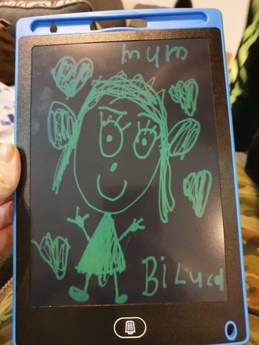 Customer photo review of LCD writing tablet - standard - Multi sensory, great  for remote learning, writing & drawing