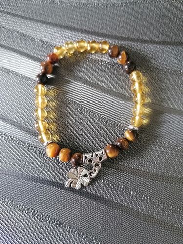 Customer photo review of BRACELET "Chance" OEIL DE TIGRE/CITRINE