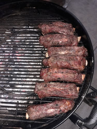 Reseña con foto de un cliente sobre Kit Carne Asada