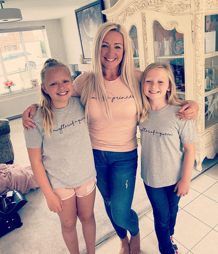 Customer photo review of Mum Of A Princess/Daughter Of A Queen Matching Tees (MRK X)