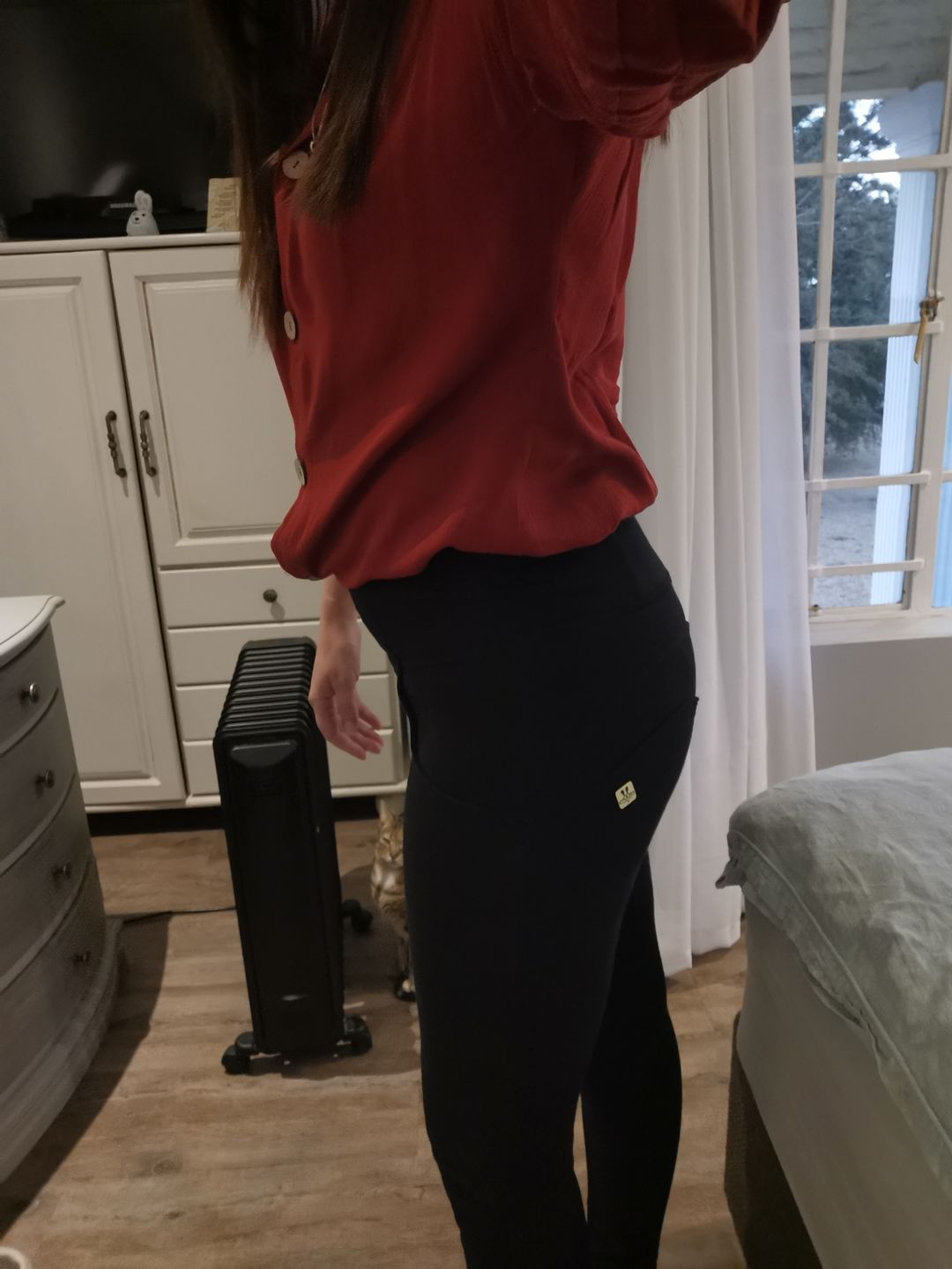 Customer photo review of High waist Butt lifting Jeggings - Black