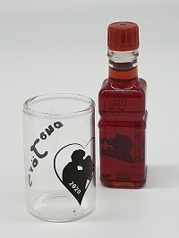 Customer photo review of Schnapsglas 2cl Standard mit Ihrem Text, Motiv, Logo