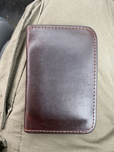 Customer photo review of No.52 | 'Buck Brown' Vertical Leather Wallet