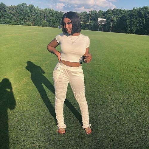 Customer photo review of Fashion Slim Trousers Two Piece