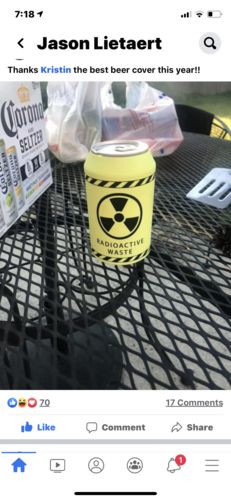 Customer photo review of "Radioactive Waste” Silicone Sleeve Glow in the Dark (Beersy 2.0)