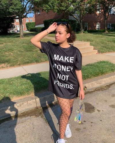 Customer photo review of Casual Loose Letter Printed Top