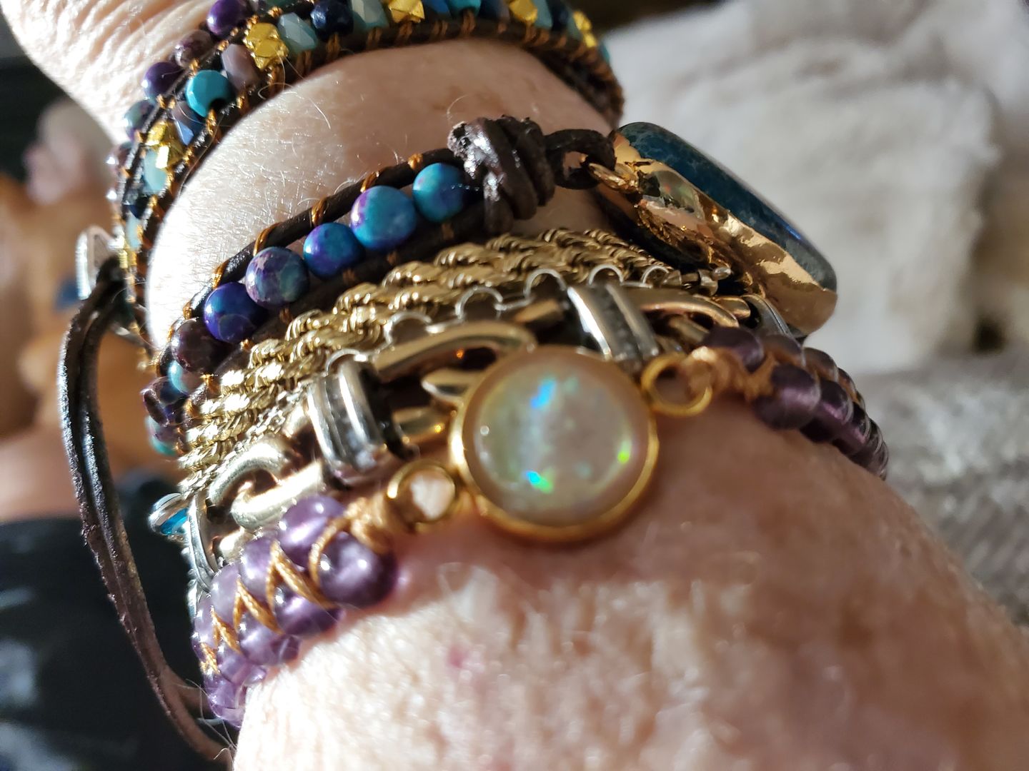 Customer photo review of Intense Amethyst Healing Bracelet