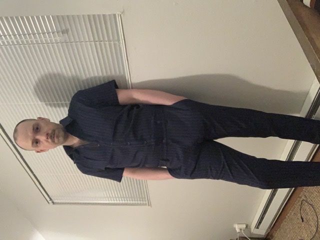 Customer photo review of Navy Chateaux Jumpsuit