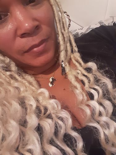 Customer photo review of Black Unicorn Necklace