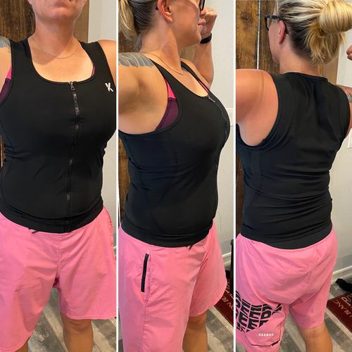 Customer photo review of Men's Zipper Heat Trapping Sweat Vest