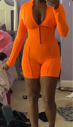 Customer photo review of Combinaison short longue manche et fermeture