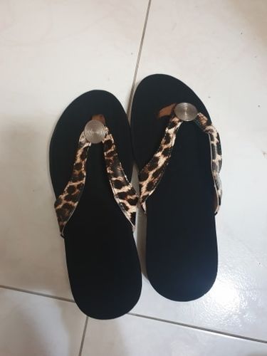 Customer photo review of GF™ Woven Metallic Button Flip Flop Sandals